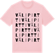 Pink Cotton t-shirt med Välipirtti ordlek t-shirt