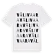 White t-shirt med Välivaara ordlek t-shirt