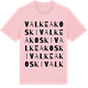 Pink Cotton t-shirt med Valkeakoski ordlek t-shirt
