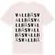 Vintage White t-shirt med Vallnäs ordlek t-shirt