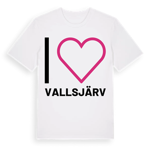 Jag älskar Vallsjärv t-shirt stort tryck – ekologisk bomull t-shirt från Pinshirt