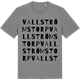 Mid Heather Gray t-shirt med Vallströmstorp ordlek t-shirt
