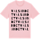 Pink Cotton t-shirt med Valsundet ordlek t-shirt