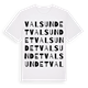 White t-shirt med Valsundet ordlek t-shirt