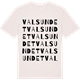 Vintage White t-shirt med Valsundet ordlek t-shirt
