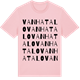 Pink Cotton t-shirt med Vanhatalo ordlek t-shirt