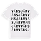 White t-shirt med Vänsjärv ordlek t-shirt