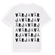 White t-shirt med Värja ordlek t-shirt