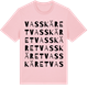 Pink Cotton t-shirt med Vasskäret ordlek t-shirt