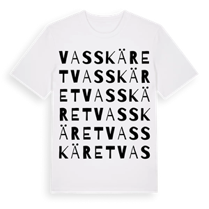 Vasskäret ordlek t-shirt – ekologisk bomull t-shirt från Pinshirt