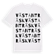 White t-shirt med Västanträsk ordlek t-shirt