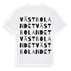 White t-shirt med Västbolandet ordlek t-shirt