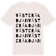 Vintage White t-shirt med Västeråkojan ordlek t-shirt