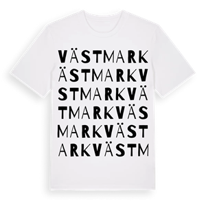 Västmark ordlek t-shirt – ekologisk bomull t-shirt från Pinshirt