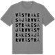Mid Heather Gray t-shirt med Västra Kesajärv ordlek t-shirt