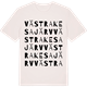 Vintage White t-shirt med Västra Kesajärv ordlek t-shirt