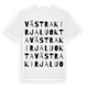 Västra Kirjaluokta ordlek t-shirt