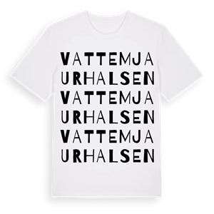 Vattemjaurhalsen ordlek t-shirt – ekologisk bomull t-shirt från Pinshirt