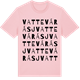 Pink Cotton t-shirt med Vattevárásj ordlek t-shirt