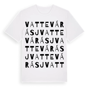 Vattevárásj ordlek t-shirt – ekologisk bomull t-shirt från Pinshirt