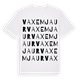 White t-shirt med Vaxemjaur ordlek t-shirt