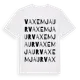 White t-shirt med Vaxemjaur ordlek t-shirt