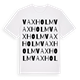 White t-shirt med Vaxholm ordlek t-shirt