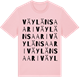 Pink Cotton t-shirt med Väylänsaari ordlek t-shirt