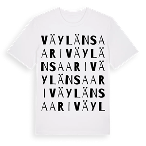 Väylänsaari ordlek t-shirt – ekologisk bomull t-shirt från Pinshirt
