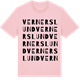Pink Cotton t-shirt med Vernerslund ordlek t-shirt