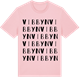 Pink Cotton t-shirt med Vibbyn ordlek t-shirt