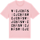 Pink Cotton t-shirt med Viejenäs ordlek t-shirt