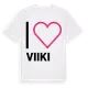 White t-shirt med Jag älskar Viiki t-shirt stort tryck