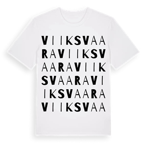 Viiksvaara ordlek t-shirt – ekologisk bomull t-shirt från Pinshirt