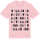 Pink Cotton t-shirt med Vikkurinniemi ordlek t-shirt
