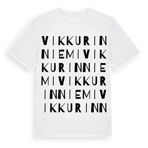 Vikkurinniemi ordlek t-shirt – ekologisk bomull t-shirt från Pinshirt