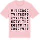 Pink Cotton t-shirt med Vitberget ordlek t-shirt