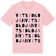Pink Cotton t-shirt med Vitsidkojan ordlek t-shirt
