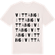 Vintage White t-shirt med Vittangi ordlek t-shirt