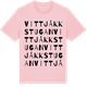 Pink Cotton t-shirt med Vittjåkkstugan ordlek t-shirt