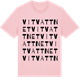 Pink Cotton t-shirt med Vitvattnet ordlek t-shirt