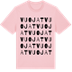 Pink Cotton t-shirt med Vuojat ordlek t-shirt