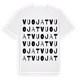 White t-shirt med Vuojat ordlek t-shirt