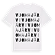 White t-shirt med Vuomajärvi ordlek t-shirt