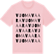 Pink Cotton t-shirt med Vuomavaara ordlek t-shirt