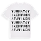 White t-shirt med Vuonatjviken ordlek t-shirt