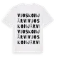 White t-shirt med Vuoskonjärvi ordlek t-shirt