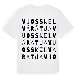 Vuosskelvárátja ordlek t-shirt – ekologisk bomull t-shirt från Pinshirt