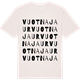 Vintage White t-shirt med Vuotnajaur ordlek t-shirt
