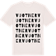 Vintage White t-shirt med Vuotner ordlek t-shirt